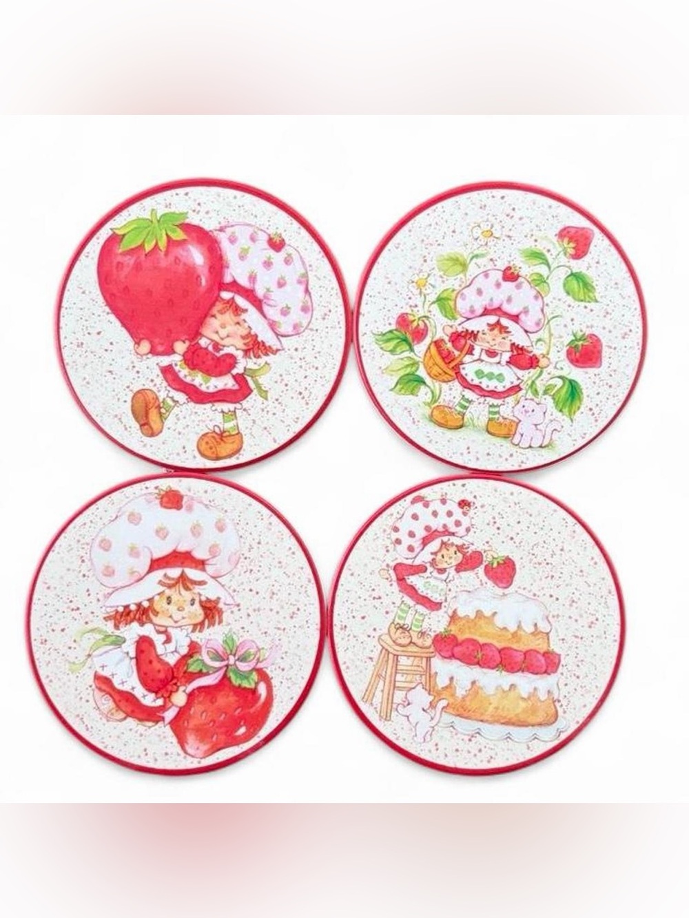 Strawberry Shortcake Vintage Style Coasters - Set of 4